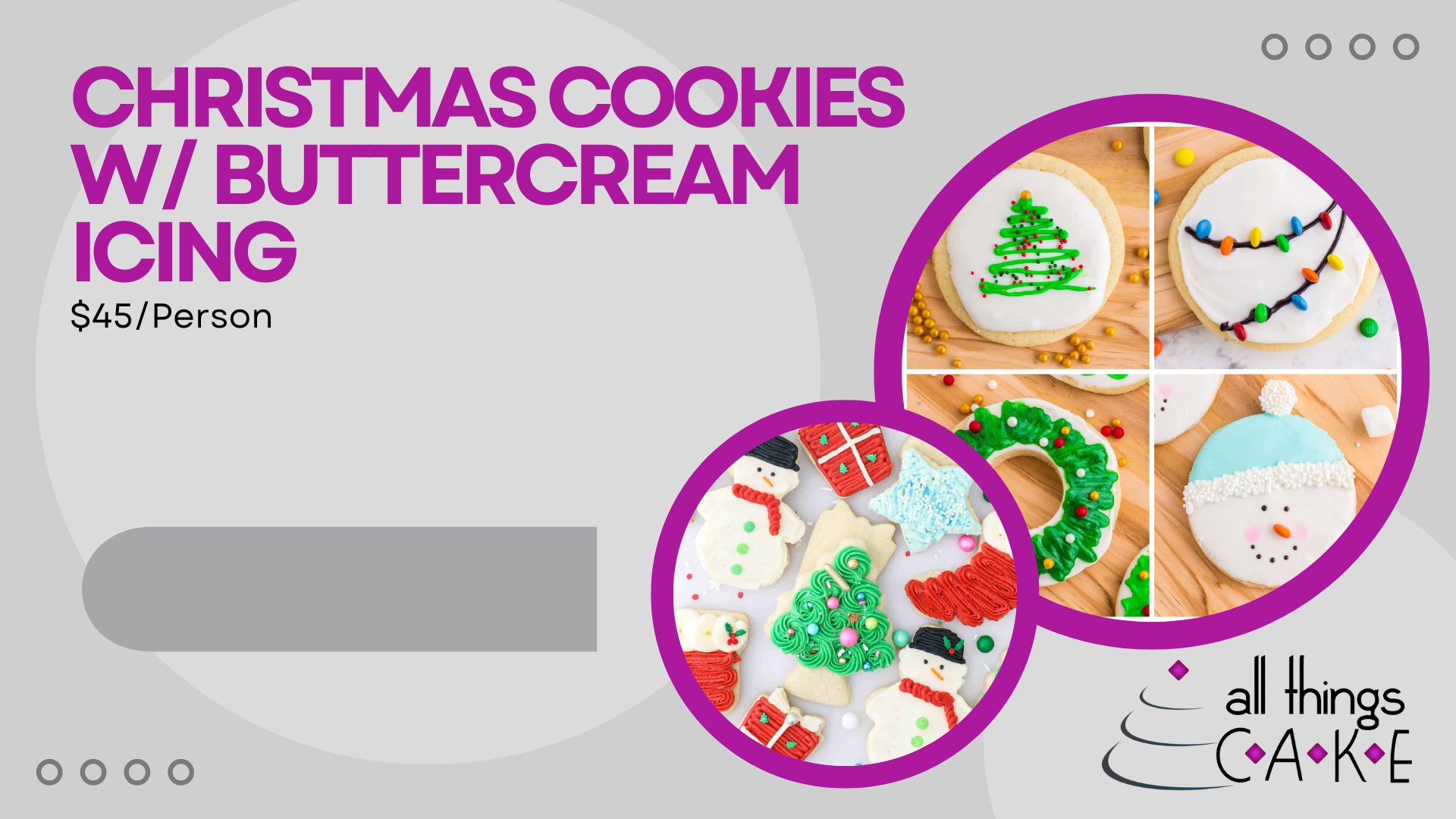 Christmas cookies with buttercream